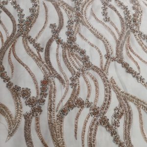 Net Hand Work with Moti, Sequins, katdana thread work